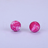 Printed Round Silicone Focal Beads SI-JX0056A-26-1