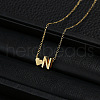 Alloy Letter Heart Pendant Necklaces for Women WGBB55E-10-1