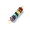 7 Chakra Gemstone Beaded Connector Charms X-PALLOY-JF02531-02-4