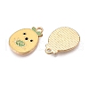 Rack Plating Alloy Enamel Pendants ENAM-T020-13-RS-1