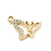 Alloy Rhinestone Pendants FIND-U026-25B-G-1