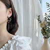 Alloy Rhinestone Stud Earrings for Women WG1FE2D-01-2