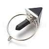 Natural Black Agate Big Pendants G-I214-A04-2