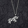 201 Stainless Steel Pendant Necklaces for Man NJEW-Q336-02D-P-2