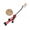 Halloween Theme Skeleton Glass Seed & Natural Black Onyx & Synthetic Turquoise Beaded Pendant Decorations HJEW-MZ00284-5