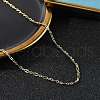 Rack Plating Brass Dapped Chain Necklaces for Women NJEW-H049-04G-2