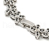 Rack Plating Brass Pave Cubic Zirconia Butterfly Link Bracelets for Women BJEW-B110-05P-05-3