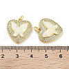 Brass Micro Pave Clear Cubic Zirconia Pendants KK-L213-018G-03-3