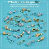 SUPERFINDINGS 48Pcs 12 Style Brass Ice Pick Pinch Bails KK-FH0003-62-4
