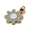 316 Surgical Stainless Steel Enamel Pendants STAS-K258-40B-G-2