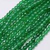 Natural Green Onyx Agate Beads Strands G-G580-6mm-23-1