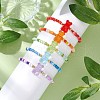 Glass Seed Bead & CCB Plastic  Kid Bracelets BJEW-JB11204-4