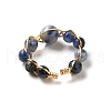 Adjustable Natural Amethyst with Brass Rings G-B075-01G-05-3