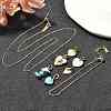 Synthetic Turquoise & Shell Heart Pendant & Necklaces & Bracelets Sets SJEW-Q002-04G-4