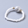Natural Howlite Stretch Rings RJEW-JR00255-10-2