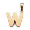 Ion Plating(IP) 304 Stainless Steel Letter Pendants STAS-H127-W-G-2