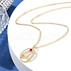 304 Stainless Steel Cubic Zirconia Twelve Constellations Runes Pendant Cable Chain Necklaces for Women NJEW-B121-02G-05-1