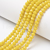 Opaque Solid Color Glass Beads Strands X1-EGLA-A034-P8mm-D04-1