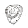 304 Stainless Steel Cuff Rings for Women RJEW-S395-03P-4