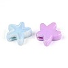 UV Plating Opaque Acrylic Beads OACR-T028-48-2