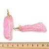 Electroplated Raw Rough Natural Quartz Crystal Big Pendants G-A229-02G-05-3