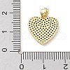 Rack Plating Brass Micro Pave Cubic Zirconia Pendants KK-P247-04G-3