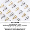 Unicraftale 40Pcs 2 Colors 304 Stainless Steel Tube Bails STAS-UN0026-70-5