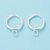 201 Stainless Steel Huggie Hoop Earring Findings STAS-P283-01Q-S-1