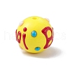 Opaque Painted Glass Beads GLAA-B001-01A-3