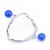 Iron Purse Frame Handle with Solid Color Acrylic Beads FIND-Q038P-D04-2