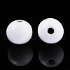 Spray Painted Round Natural Schima Wood Beads WOOD-A018-12mm-30-2