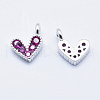 Brass Micro Pave Cubic Zirconia Charms RB-I078-66P-NR-2