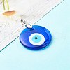 Handmade Lampwork Evil Eye Pendants PALLOY-JF00817-2