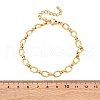 304 Stainless Steel Oval Link Chain Anklets AJEW-A057-06G-5