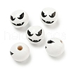 Printed Wood European Beads WOOD-G022-08A-14-1