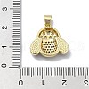 Brass Micro Pave Clear Cubic Zirconia Pendants KK-A221-02C-G-3