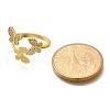 Rack Plating Brass Micro Pave Cubic Zirconia Cuff Finger Rings for Women RJEW-M028-25G-02-5