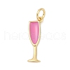 Brass Enamel Pendants KK-U062-02A-02-1