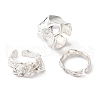 Irregular Alloy Open Cuff Rings Sets for Women RJEW-S412-06S-2