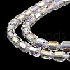 Electroplate Transparent Glass Beads Strands GLAA-C029-02A-09-4