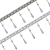 12M Polyester Fringe Lace Trims SRIB-WH0026-26C-1