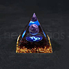Resin Orgonite Pyramid Home Display Decorations G-PW0004-57E-1