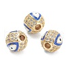 Brass Micro Pave Cubic Zirconia Charms X-ZIRC-A019-16G-A02-3