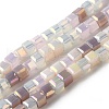 Electroplate Glass Beads Strands EGLA-F121-FR-B07-1