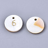 Natural Freshwater Shell Charms SHEL-Q023-06-2