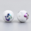 Electroplate Glass Beads EGLA-S178-11C-08-2