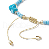 Synthetic Turquoise Chips & Handmade Seed Beads Braided Bracelet Making AJEW-MZ00004-05-3