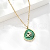304 Stainless Steel Micro Pave Cubic Zirconia constellation Pendant Necklaces NJEW-R021-01G-09-1