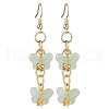 Butterfly Glass Dangle Earrings EJEW-JE05769-1
