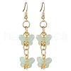 Butterfly Glass Dangle Earrings EJEW-JE05769-1